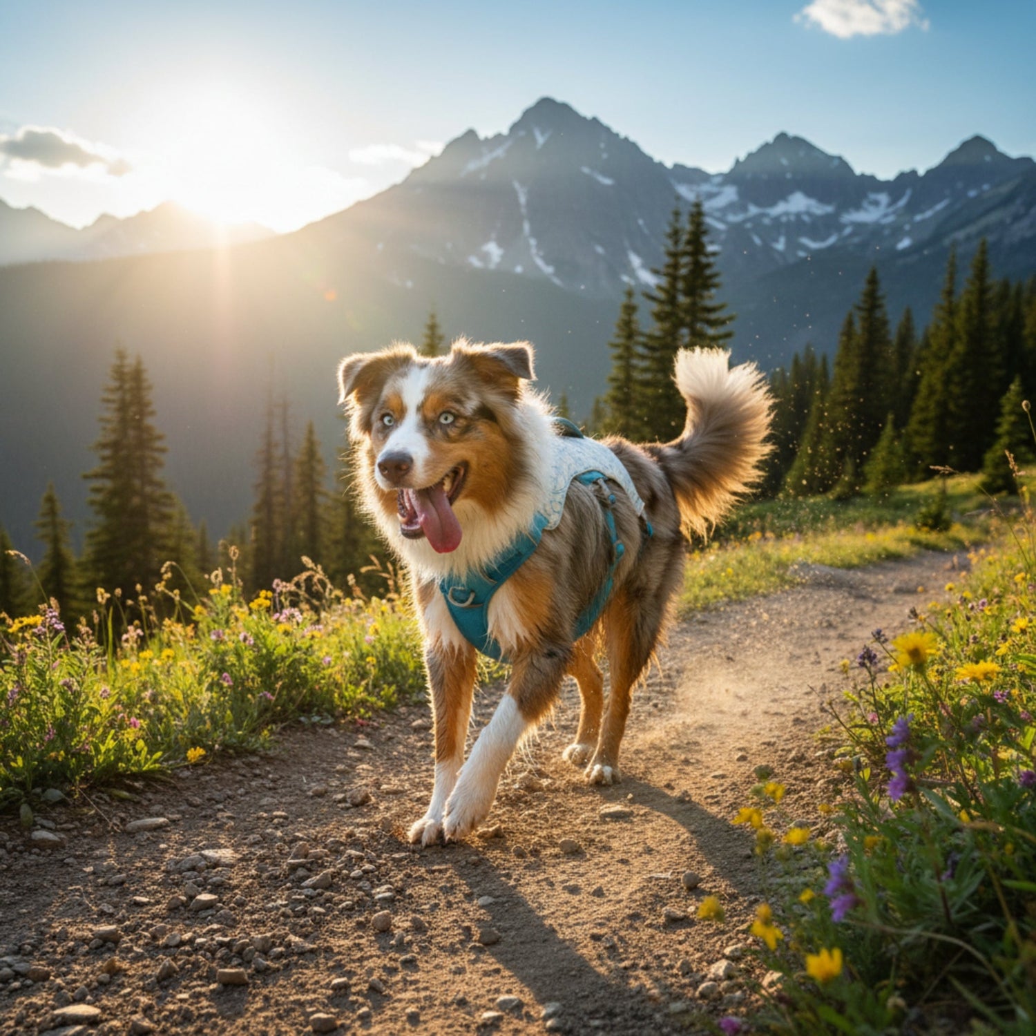 Ruffwear Swamp Cooler Harness – Kühlgeschirr für Hunde bei Hitze mit reflektierenden Elementen - Woofshack