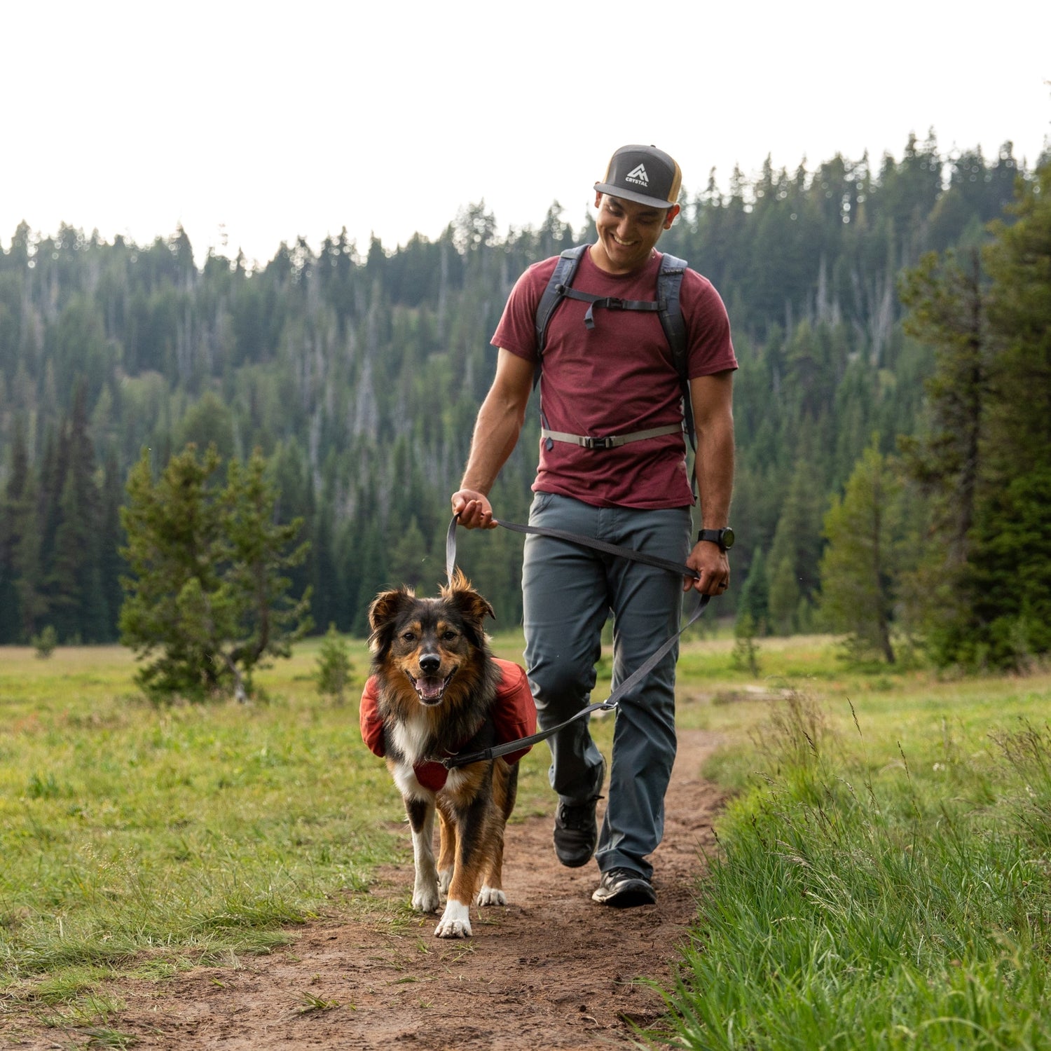 Ruffwear Switchbak Hundeleine - Rutschfester Griff für Kontrolle bei Nässe &amp; Regen - Woofshack
