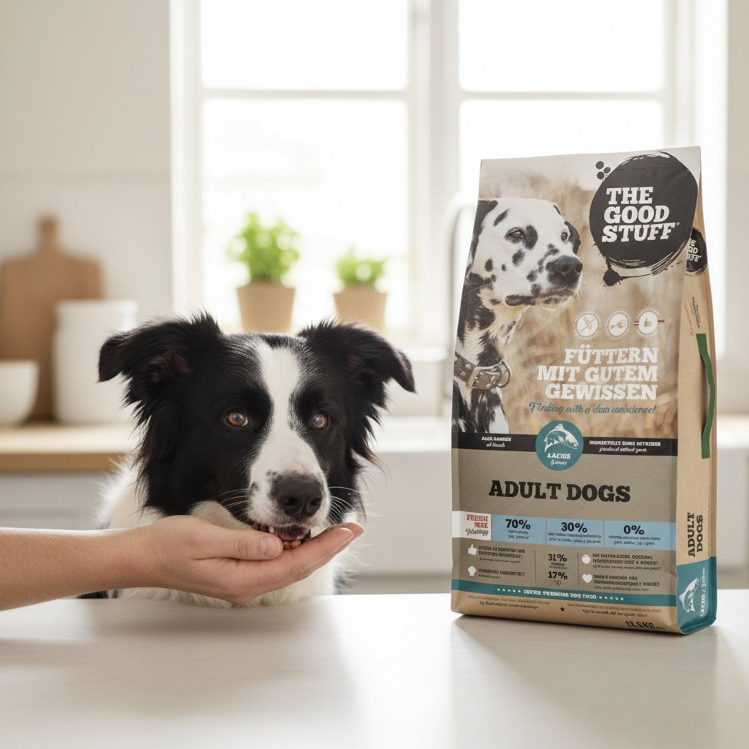The Goodstuff Adult Dogs Lachs Trockenfutter – Getreidefreie Premium - Vollnahrung für vitale, gesunde Hunde - Woofshack