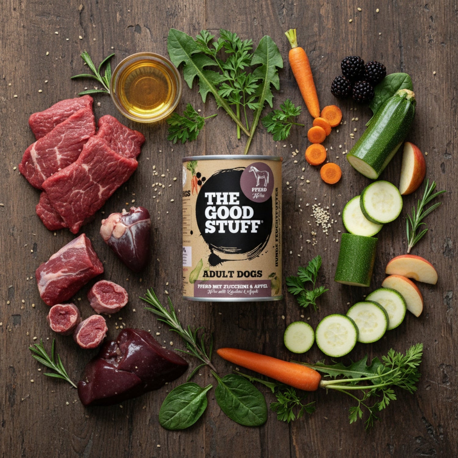 The Goodstuff Nassfutter Pferd – Hypoallergen &amp; Getreidefrei für sensible Hunde - Woofshack