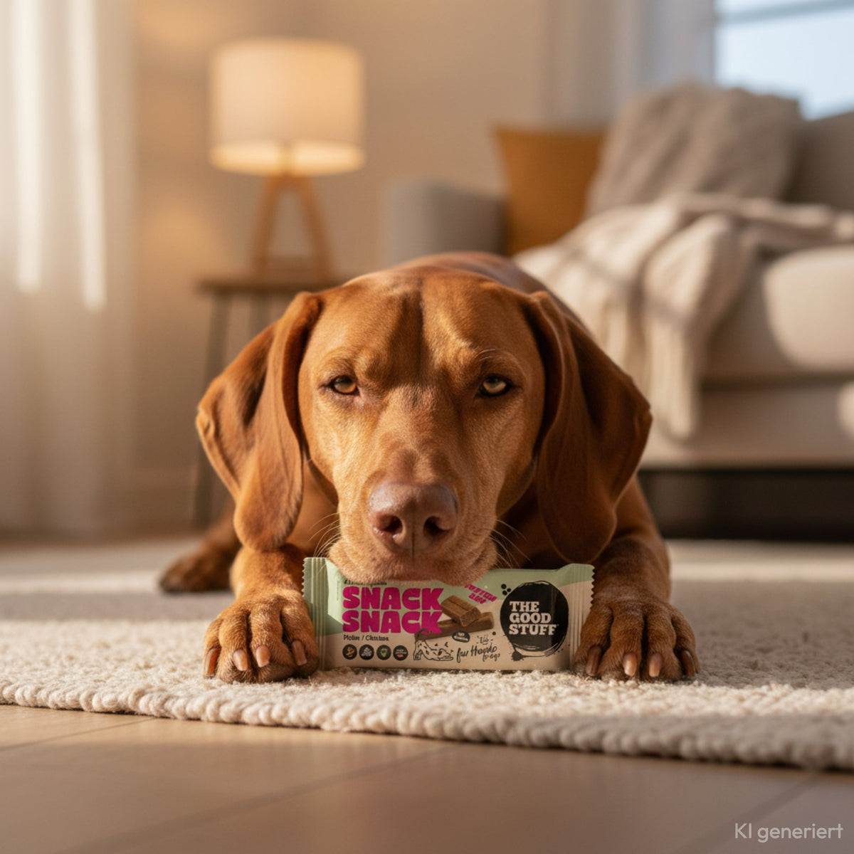 The Goodstuff SNACKSNACK Proteinriegel Huhn – Getreidefreier Hundesnack mit 90% Hühnerfleisch &amp; Quinoa, leicht portionierbar - Woofshack