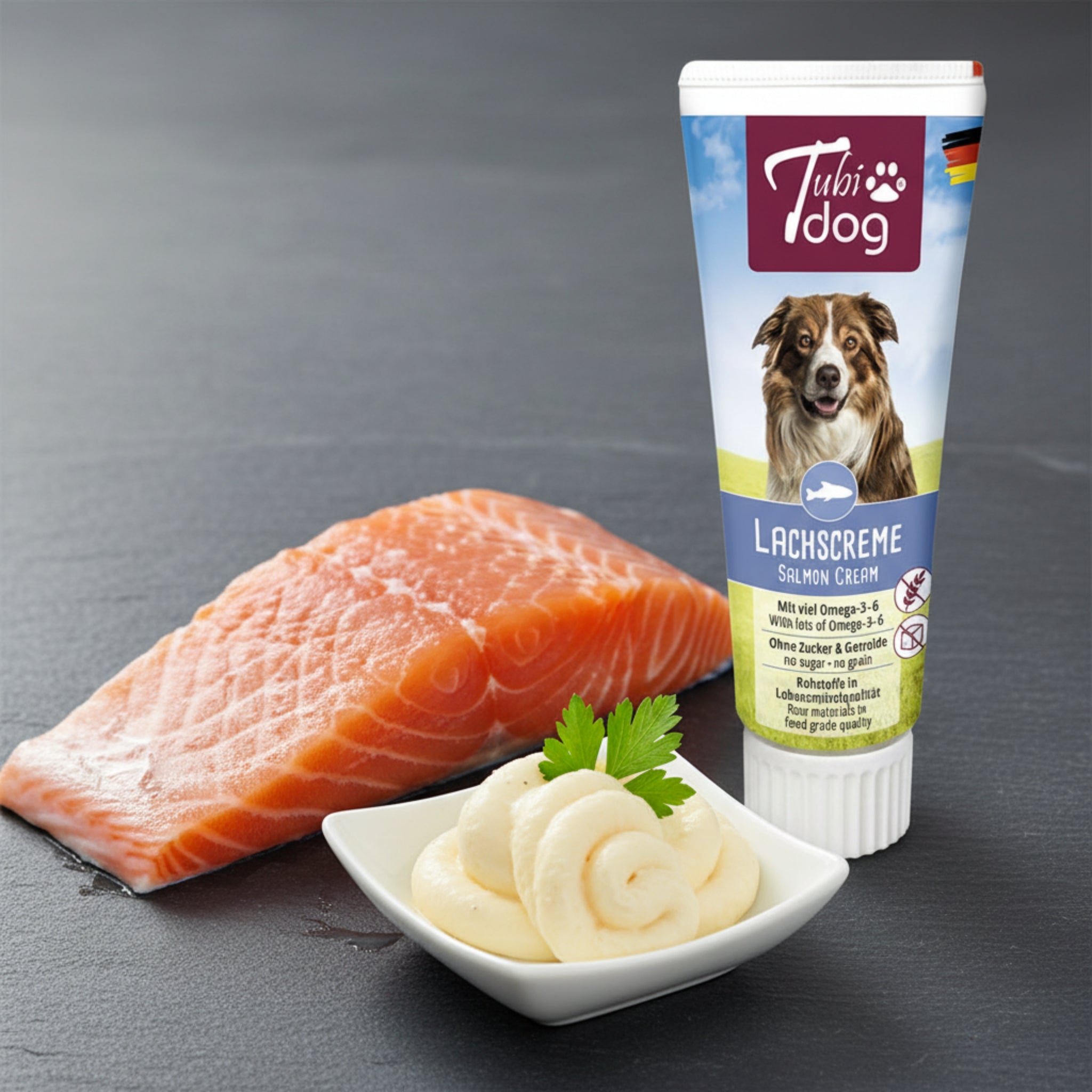 TubiDog Lachscreme – Premium Hundesnack aus 100% Lachs für Training &amp; Belohnung - Woofshack