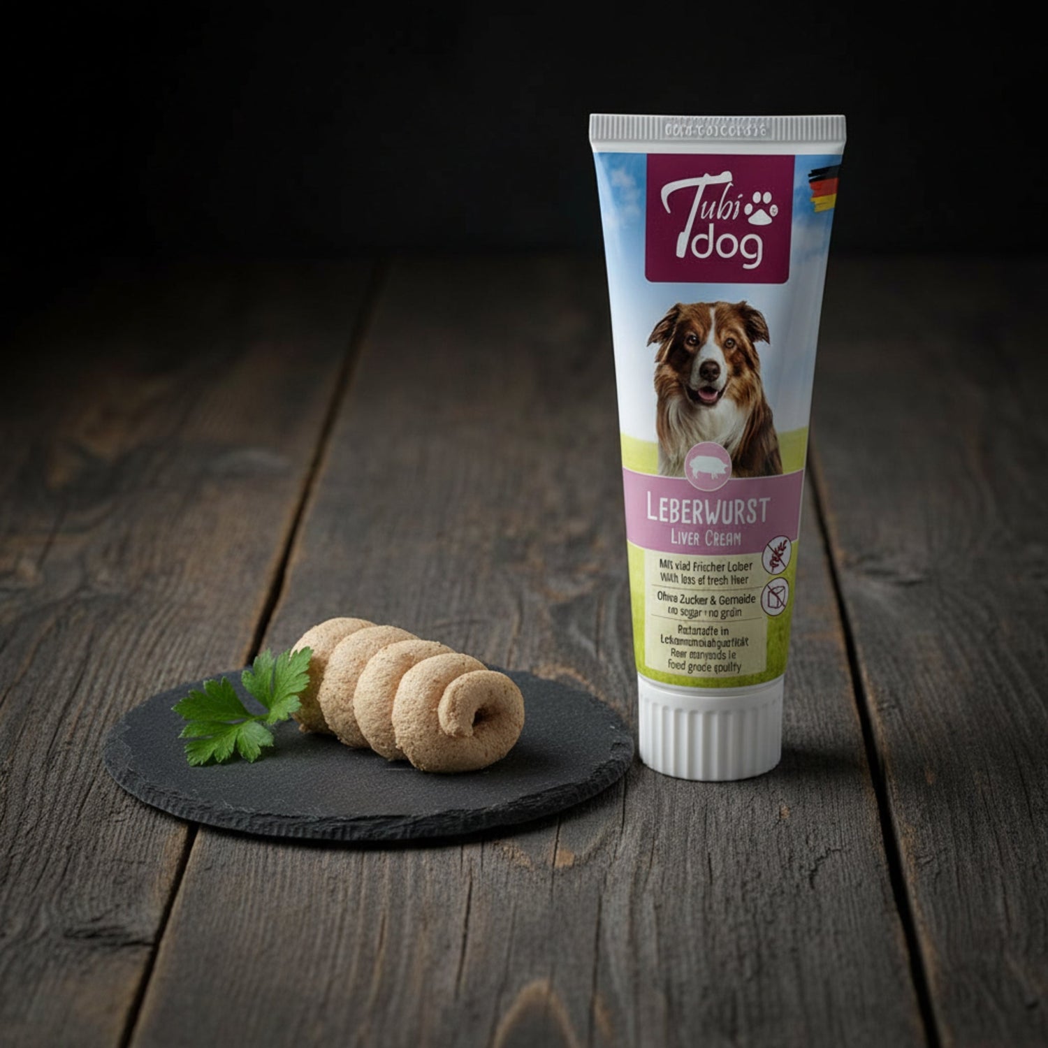 TubiDog Leberwurst – Premium Hundesnack aus natürlichen Zutaten für Training, Belohnung &amp; Verwöhnen | Ideal für Welpen &amp; erwachsene Hunde - Woofshack