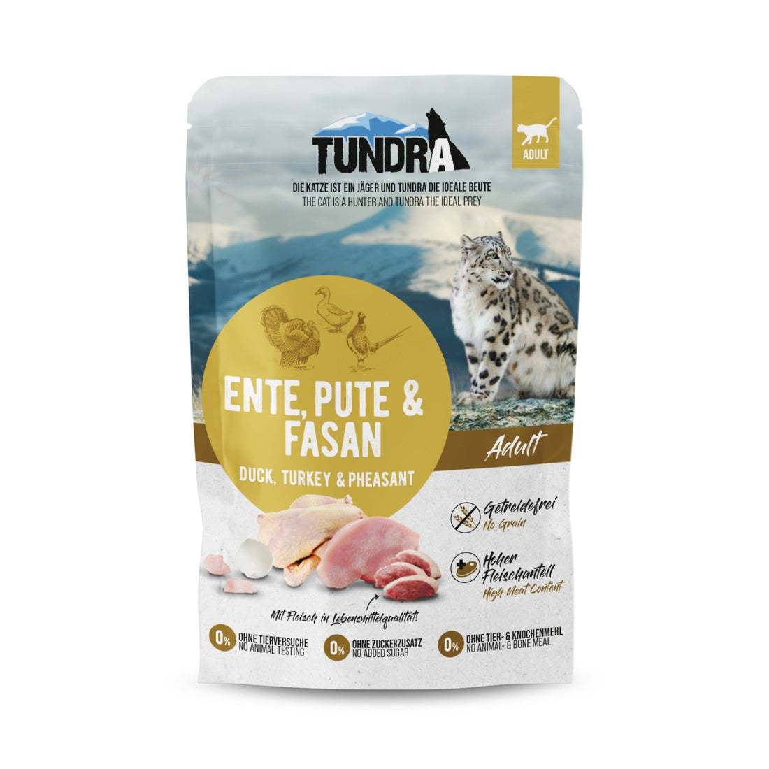 Tundra Pouch Ente, Pute & Fasan, Katzen Nassfutter - Woofshack