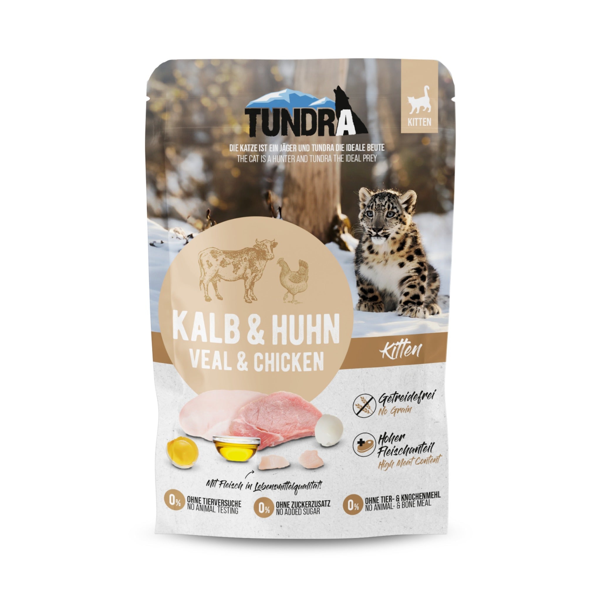 Tundra Pouch Kalb &amp; Huhn, Kitten Nassfutter - Woofshack
