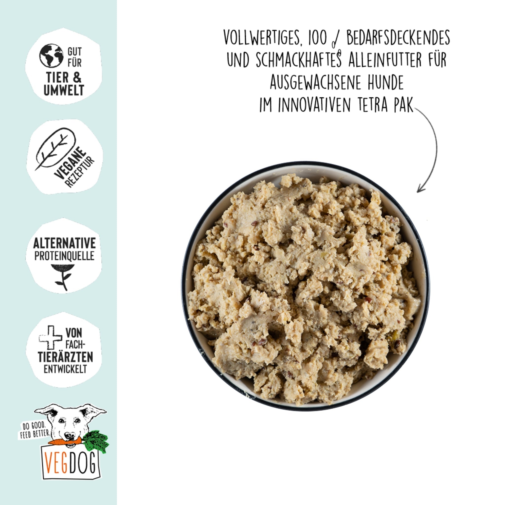 VEGDOG Adult Erbsen &amp; Haferflocken, Hunde Nassfutter - Woofshack