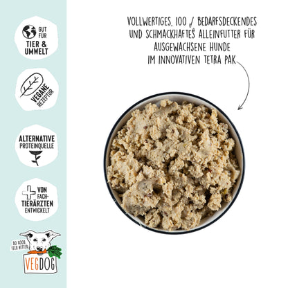 VEGDOG Adult Erbsen &amp; Haferflocken, Hunde Nassfutter - Woofshack