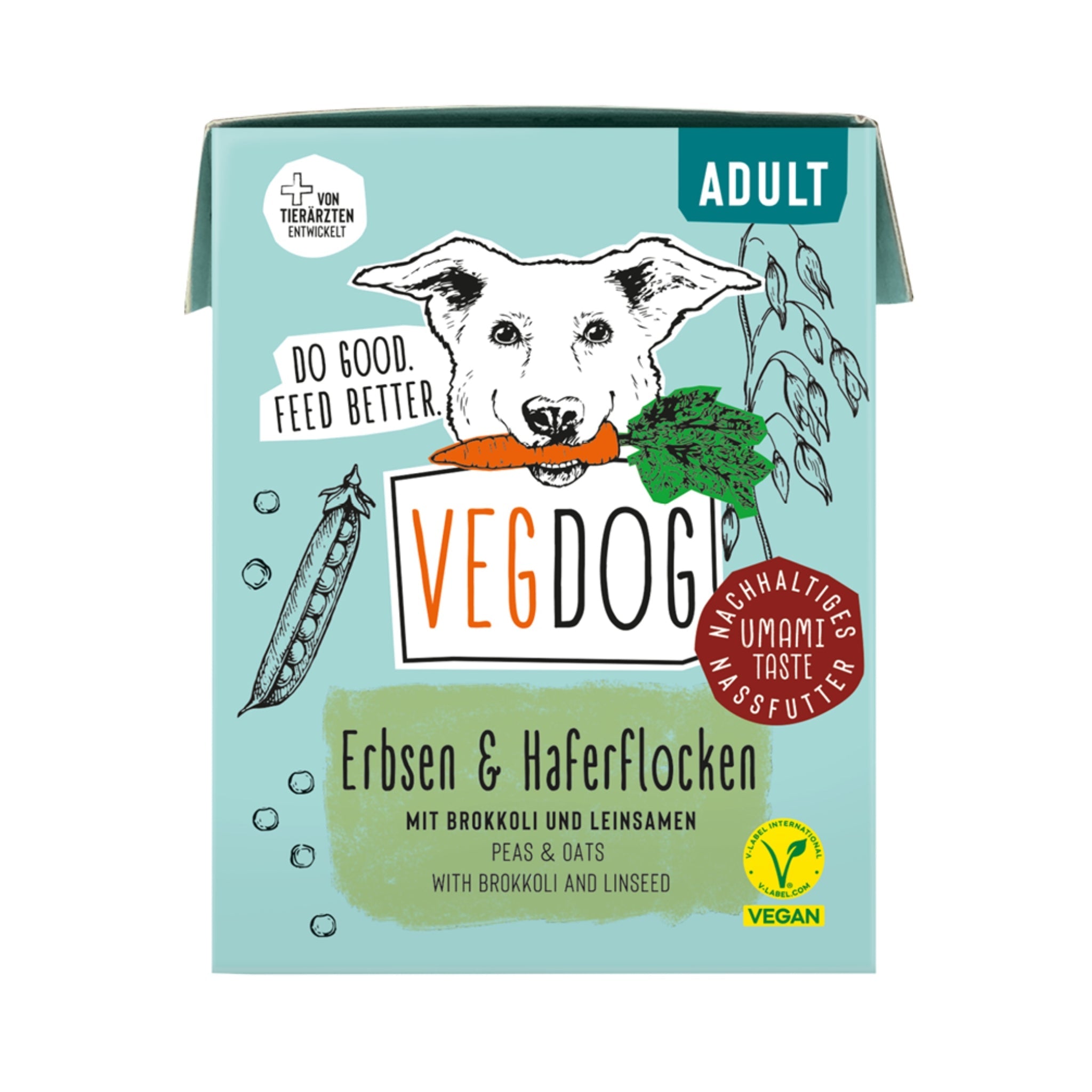 VEGDOG Adult Erbsen &amp; Haferflocken, Hunde Nassfutter - Woofshack