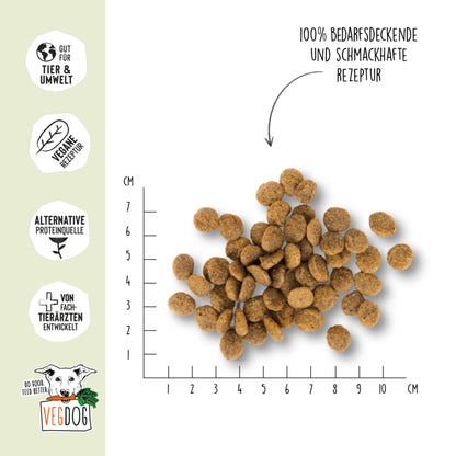 VEGDOG Adult Green Crunch, Veganes Hunde Trockenfutter