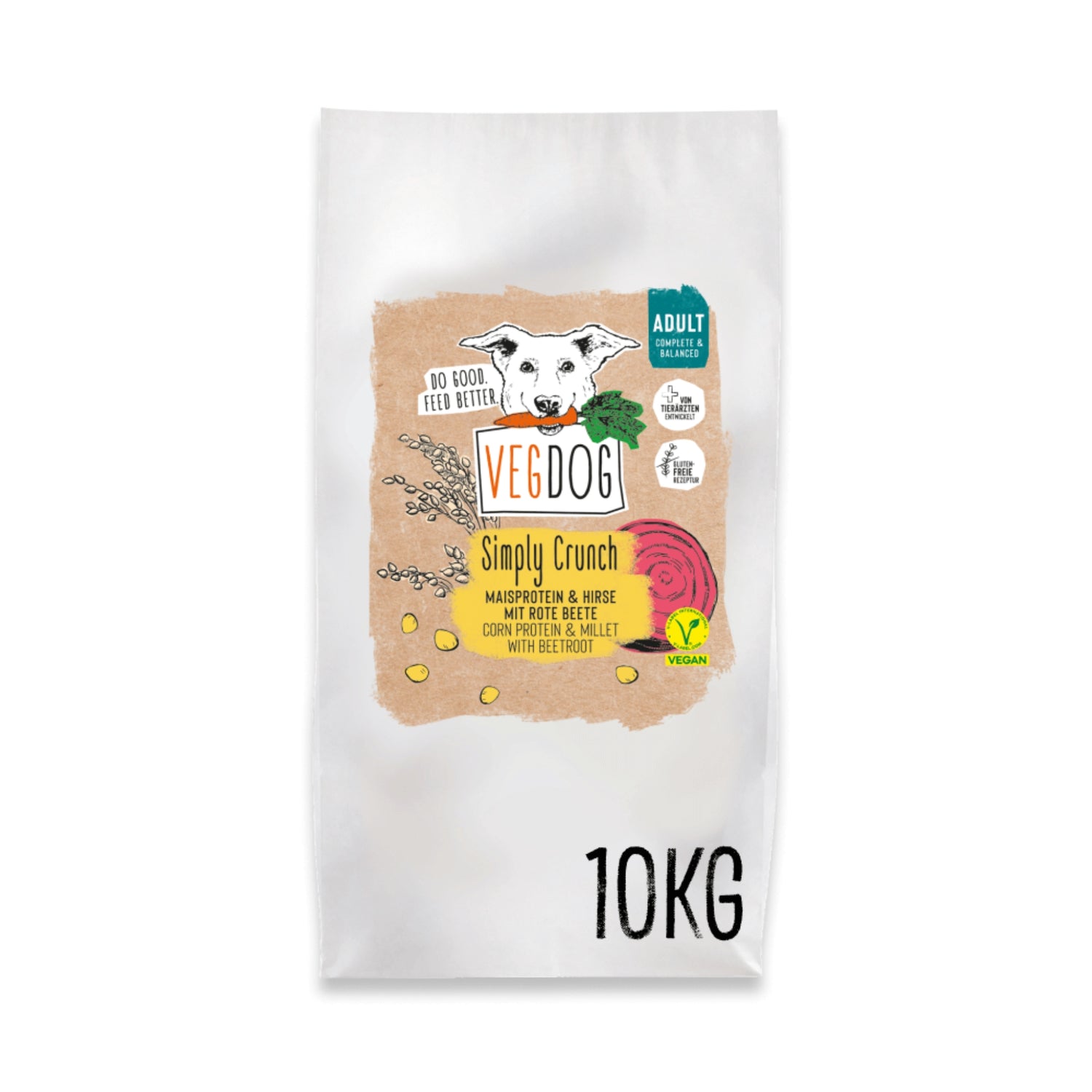 VEGDOG Adult Simply Crunch, Veganes Hunde Trockenfutter