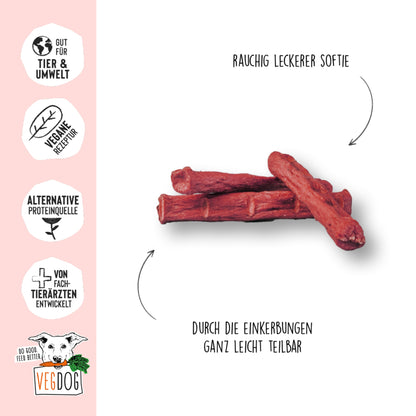 VEGDOG Beevys Vegane Kausticks, Hundesnack