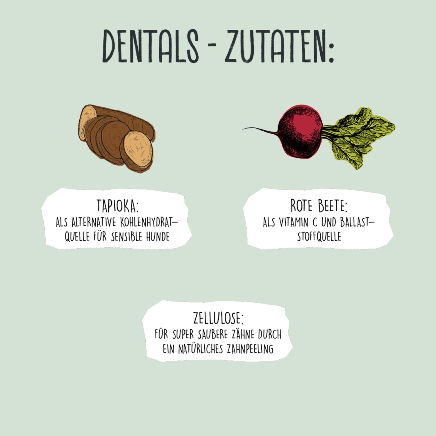 VEGDOG Dentals - Vegane Zahnpflege Sticks, Hundesnack