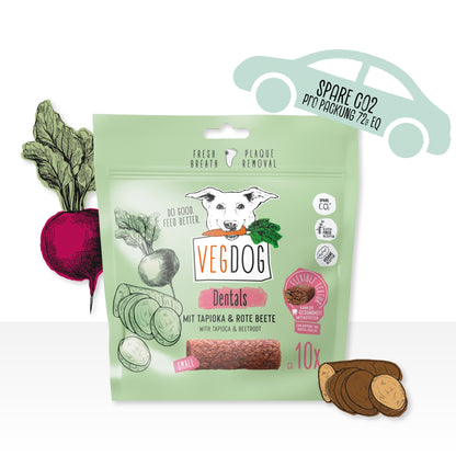VEGDOG Dentals - Vegane Zahnpflege Sticks, Hundesnack