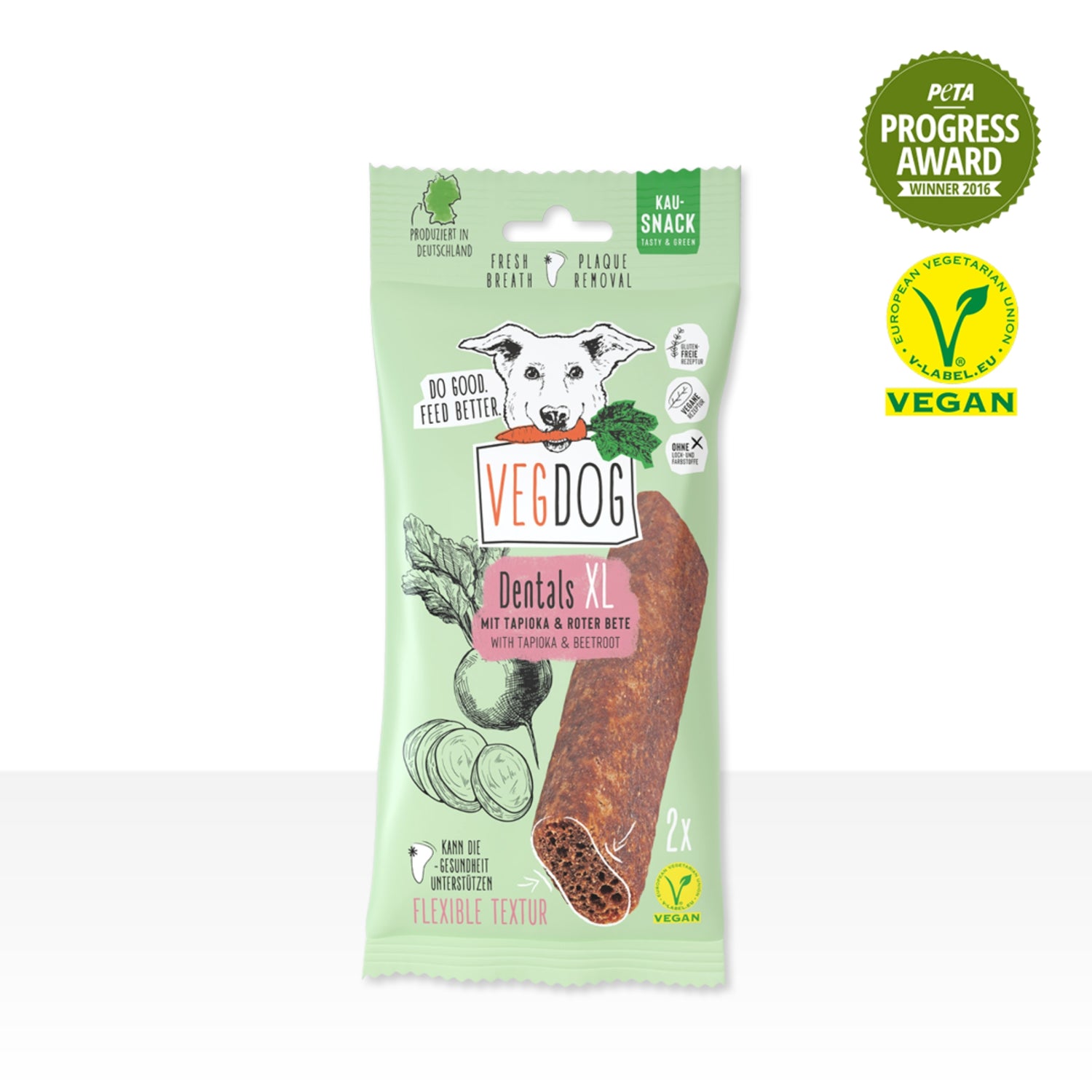 VEGDOG Dentals - Vegane Zahnpflege Sticks, Hundesnack
