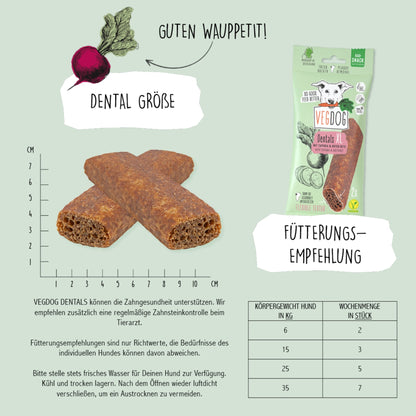 VEGDOG Dentals - Vegane Zahnpflege Sticks, Hundesnack - Woofshack