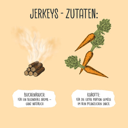VEGDOG Jerkeys - Vegane Leckerlis, Hundesnack