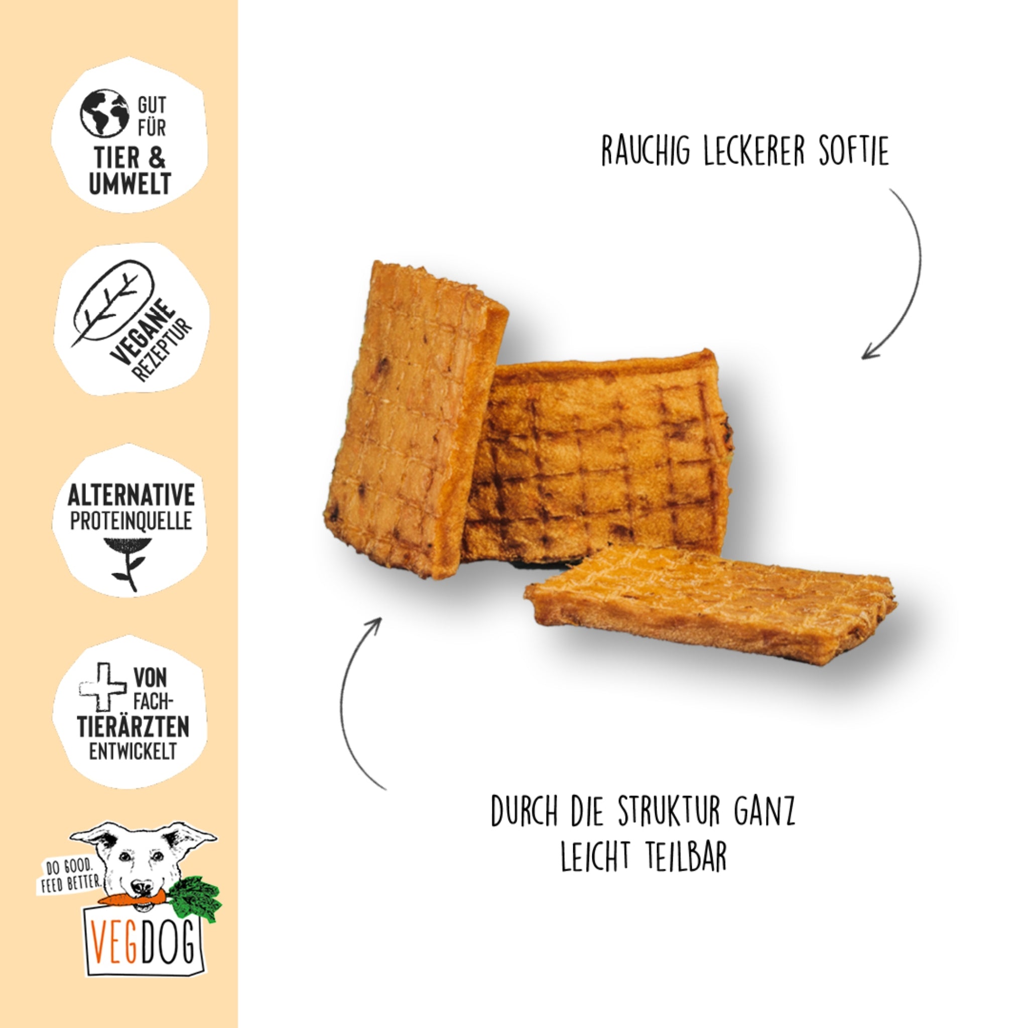 VEGDOG Jerkeys - Vegane Leckerlis, Hundesnack - Woofshack