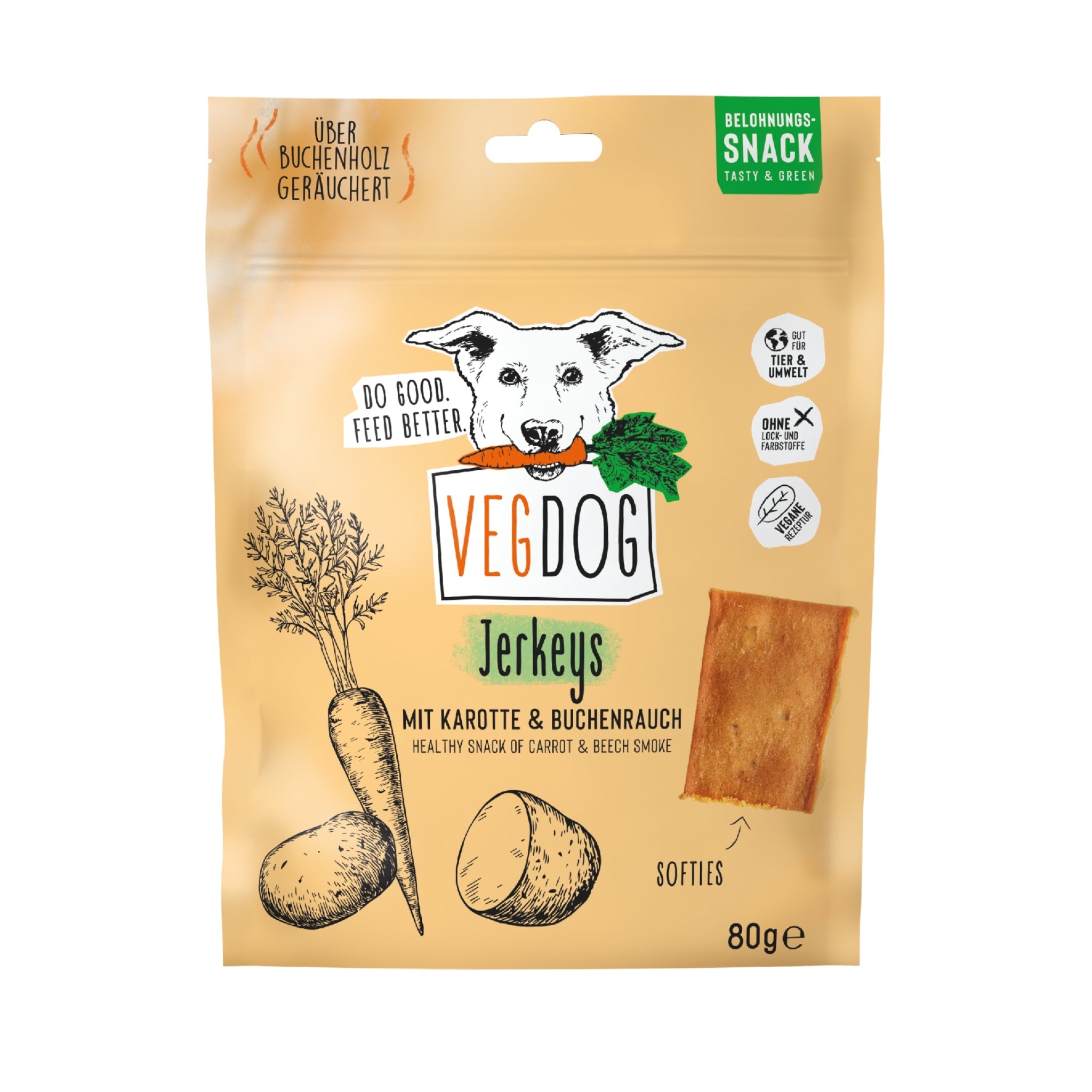 VEGDOG Jerkeys - Vegane Leckerlis, Hundesnack - Woofshack