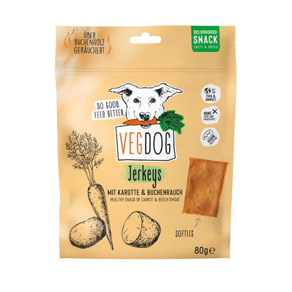VEGDOG Jerkeys - Vegane Leckerlis, Hundesnack - Woofshack