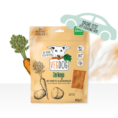 VEGDOG Jerkeys - Vegane Leckerlis, Hundesnack