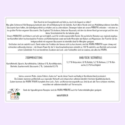 VEGDOG Mobilities - Vegane Leckerlis für die Gelenke, Hundesnack - Woofshack