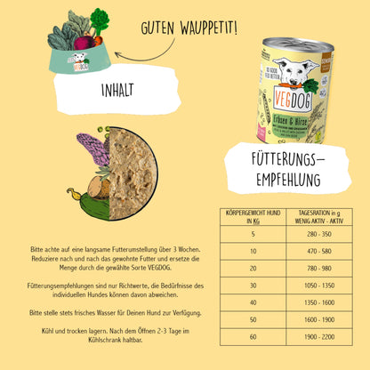 VEGDOG Senior Erbsen &amp; Hirse, Veganes Hunde Nassfutter