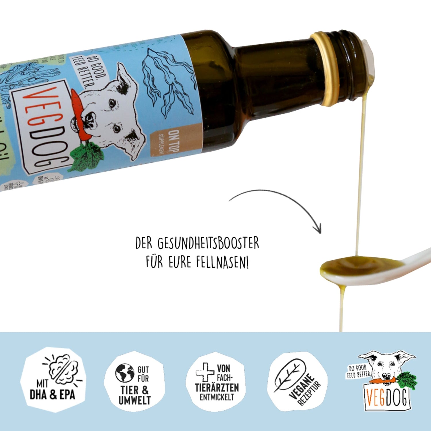 VEGDOG Vish Oil - Veganes Fischöl für Hunde - Woofshack