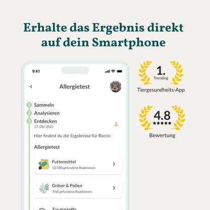 Vetevo Allergietest Basic Hund – 278 Futtermittel-Unverträglichkeiten erkennen | Bei Juckreiz, Pfotenlecken &amp; Durchfall - Woofshack