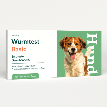 Vetevo Wurmtest Basic für Hunde – Zuverlässige Kotprobe auf 7 Wurmarten &amp; Parasiten, einfach zuhause - Woofshack
