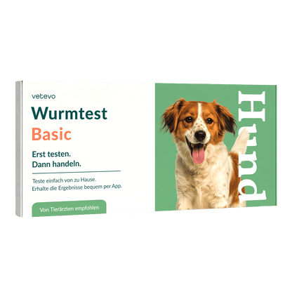 Vetevo Wurmtest Basic für Hunde – Zuverlässige Kotprobe auf 7 Wurmarten &amp; Parasiten, einfach zuhause - Woofshack