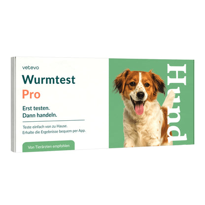 Vetevo Wurmtest Pro Hund – Zuverlässiger Kottest auf 7 Wurmarten &amp; Giardien, bequem von zu Hause - Woofshack