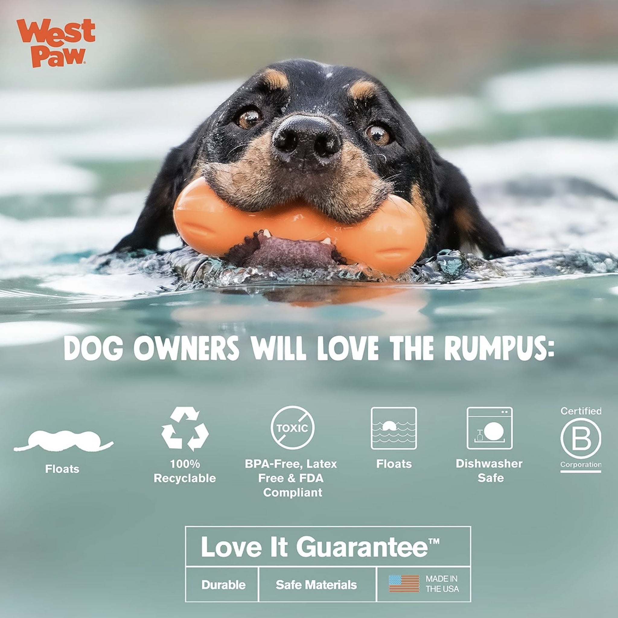 West Paw Zogoflex Rumpus, Hundespielzeug - Woofshack