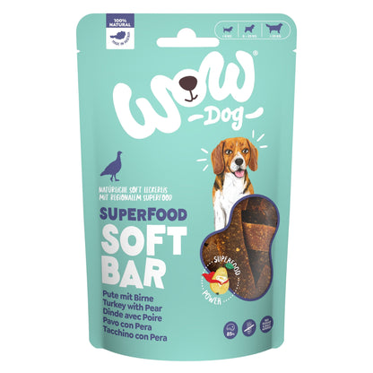 WOW Superfood Soft Bar Pute &amp; Birne - Hundesnack - Woofshack