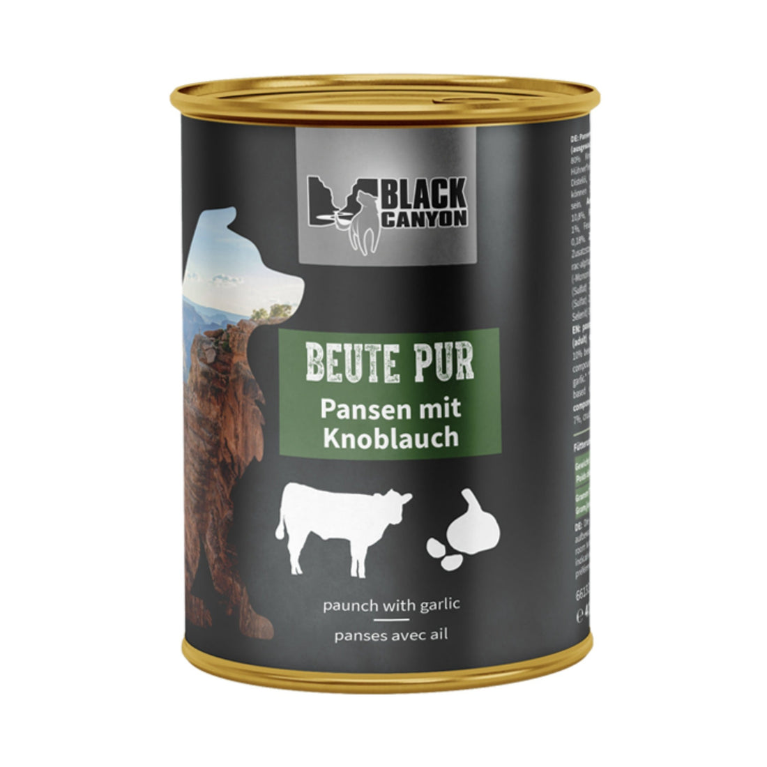Black Canyon Beute Pur - Pansen mit Knoblauch, Hunde Nassfutter - Woofshack