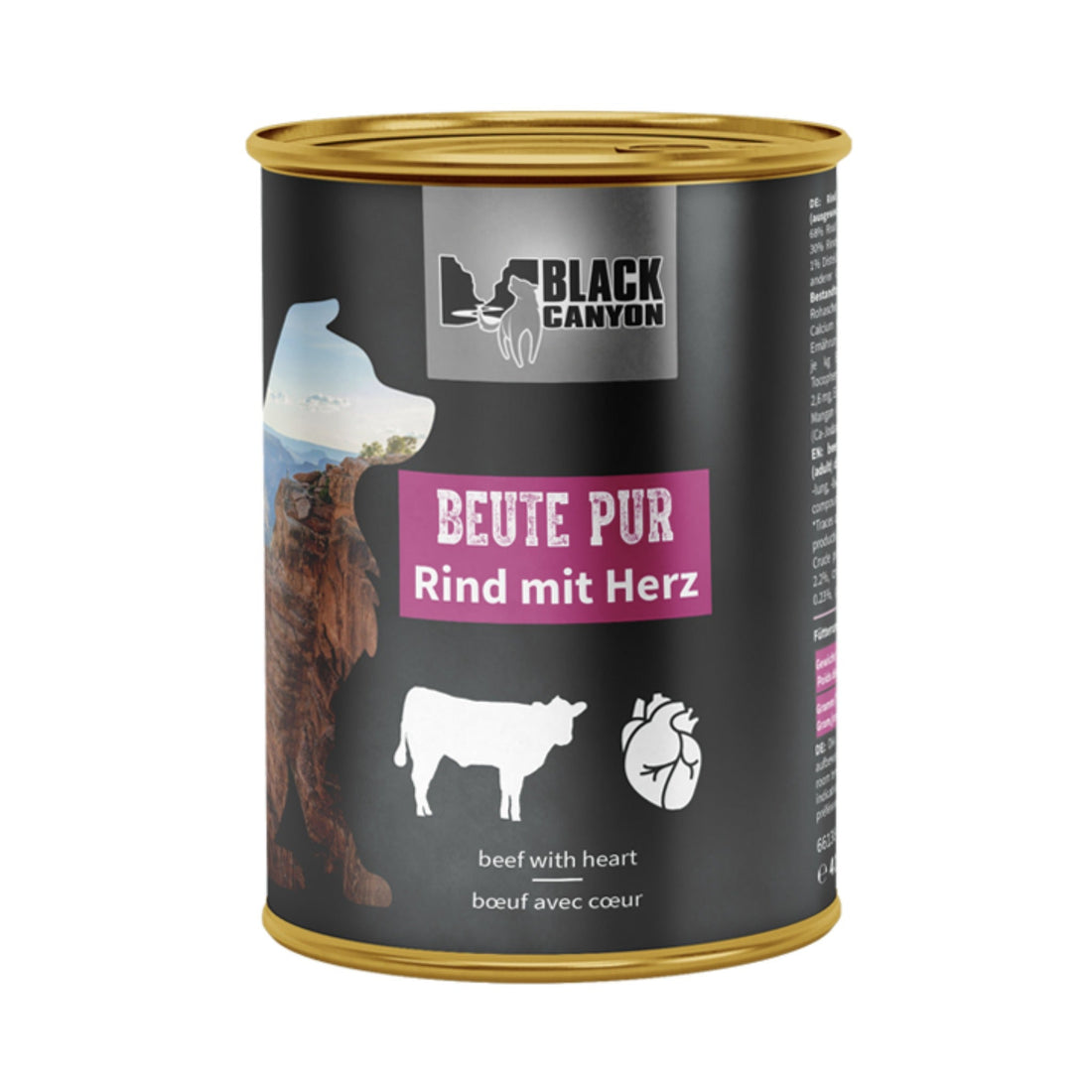 Black Canyon Beute Pur - Rind mit Herz, Hunde Nassfutter - Woofshack