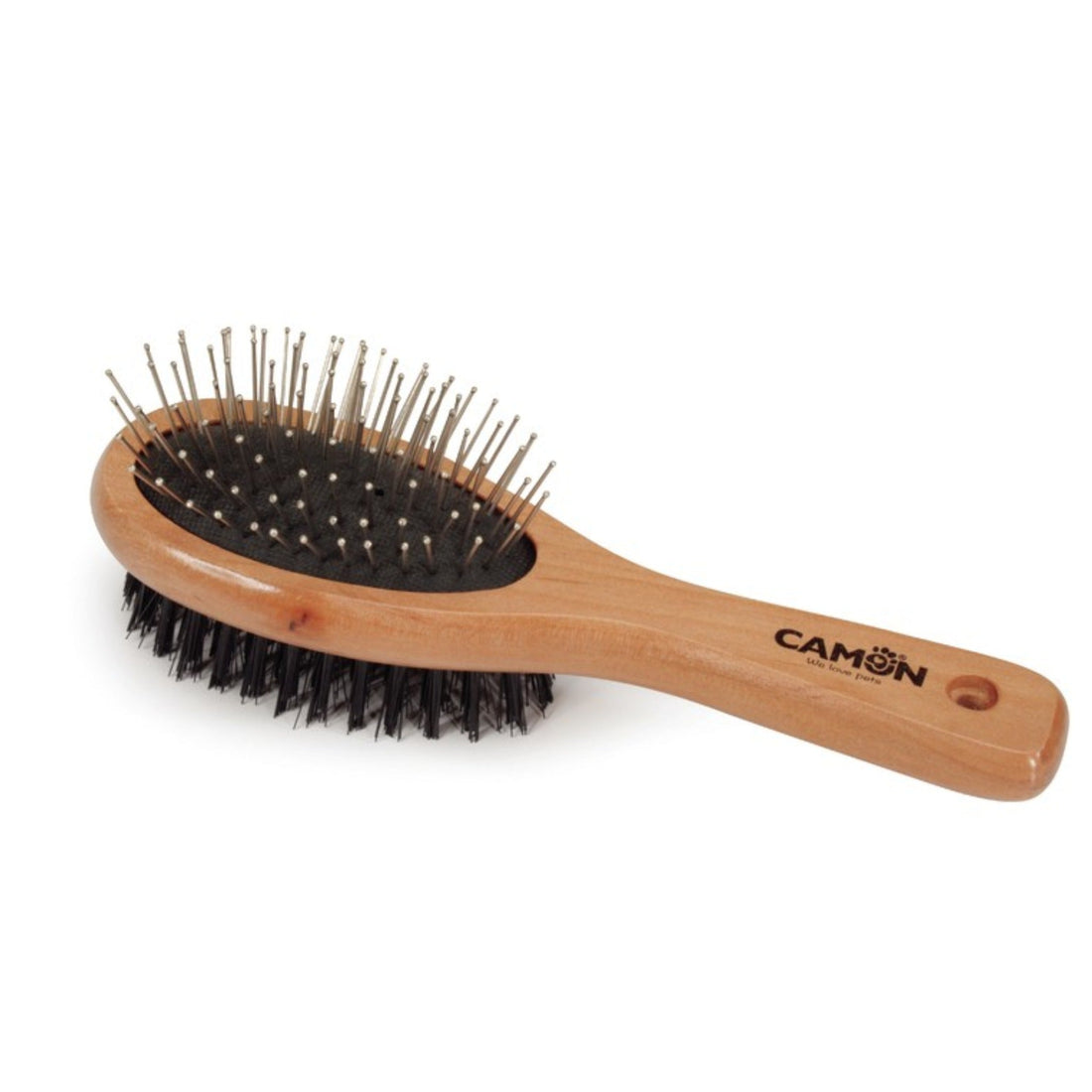 Camon Doppelbürste aus Holz für Hunde - Woofshack