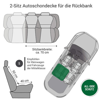 Doctor Bark 2-Sitz Autoschondecke - Woofshack