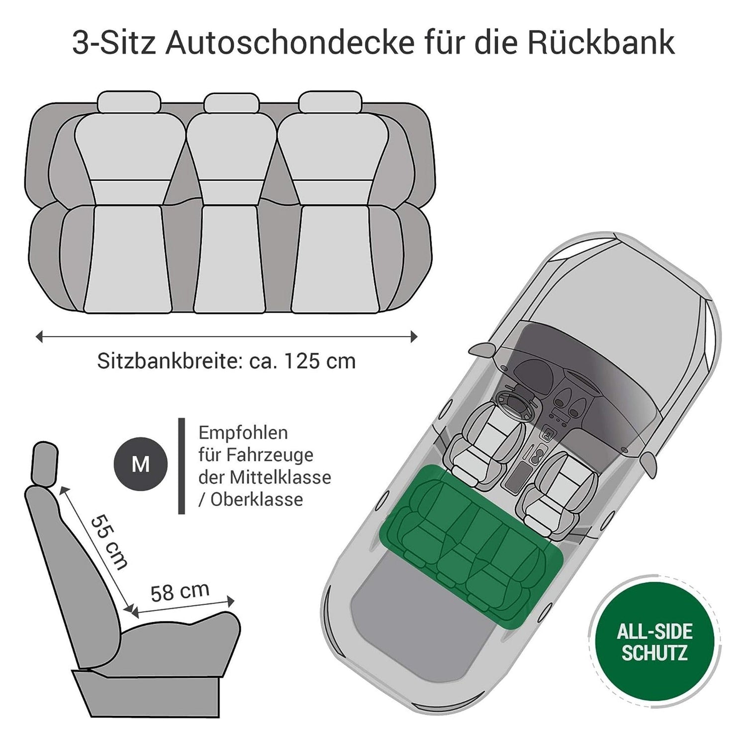 Doctor Bark 3-Sitz Autoschondecke - Woofshack