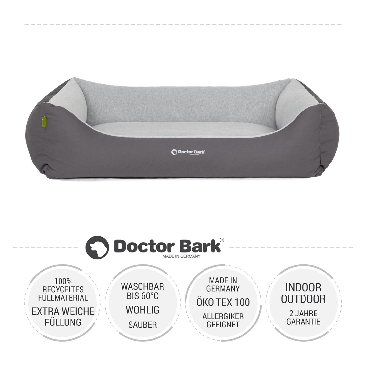 Doctor Bark ergonomisches Hundebett, Green Label - Woofshack
