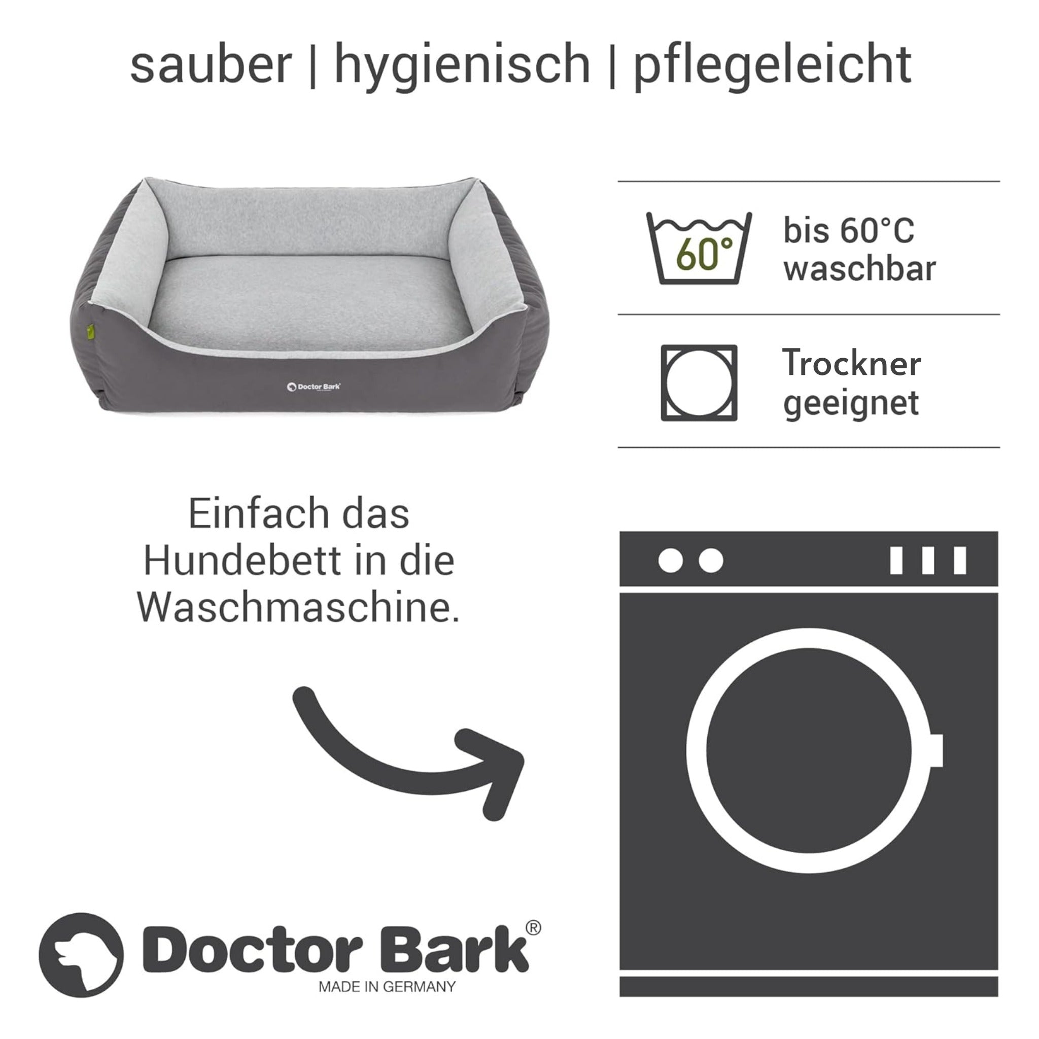 Doctor Bark ergonomisches Hundebett, Green Label - Woofshack