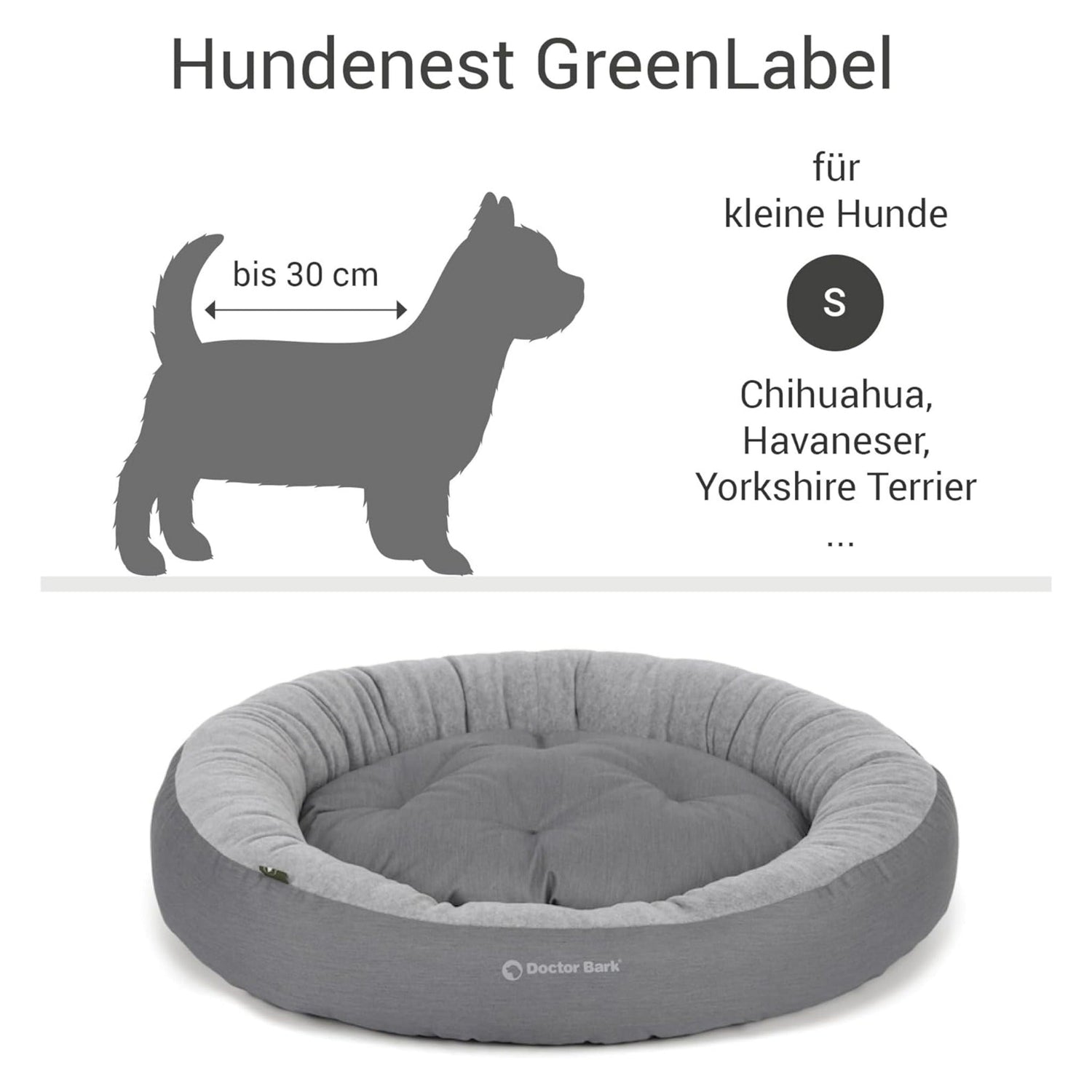 Doctor Bark ergonomisches Hundenest, Green Label - Woofshack