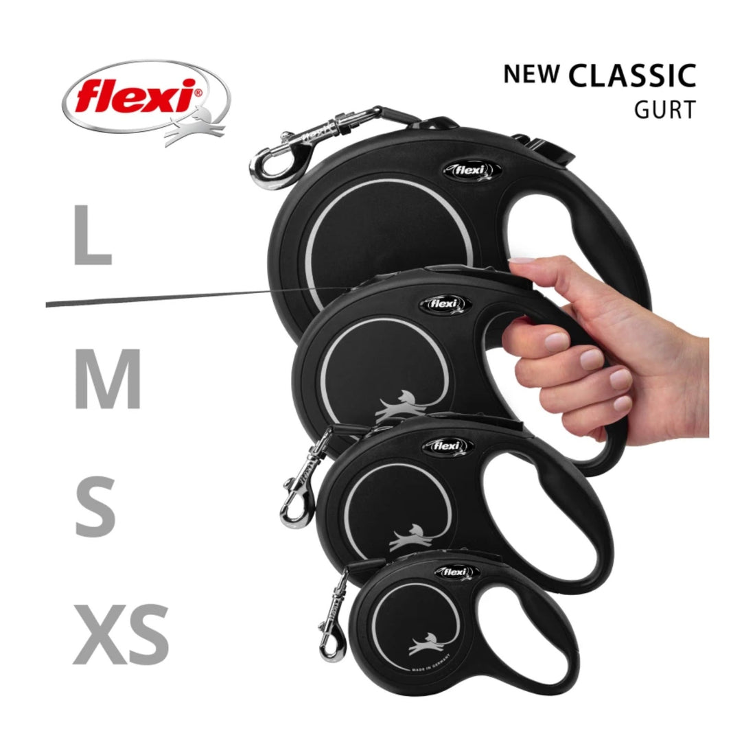 Flexi New Classic Gurtleine, Hundeleine - Woofshack