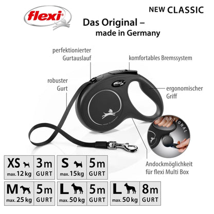 Flexi New Classic Gurtleine, Hundeleine - Woofshack