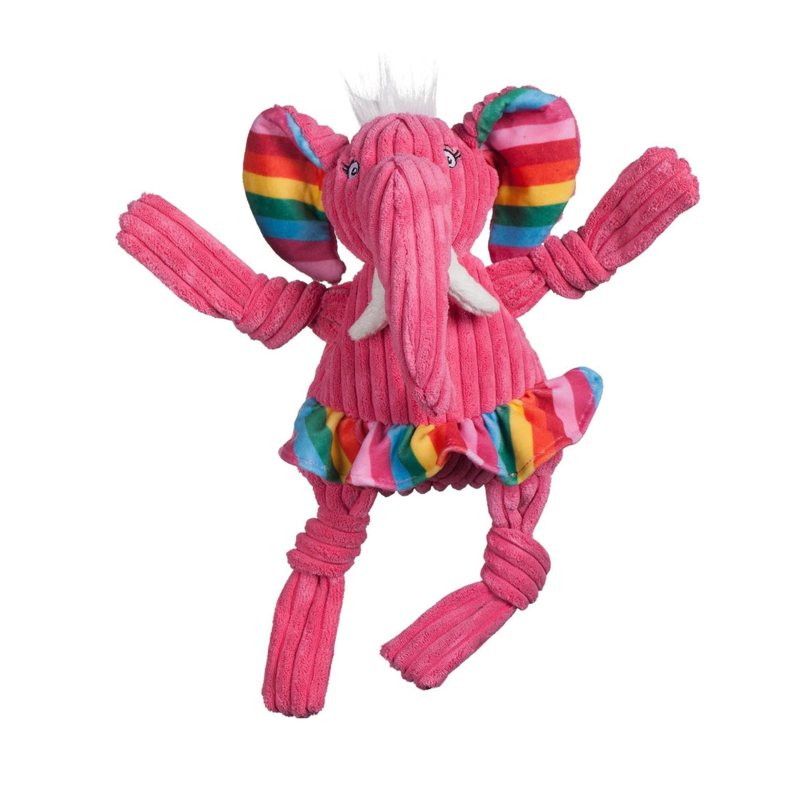 Hugglehounds Rainbow Elephant Knottie, Hundespielzeug - Woofshack