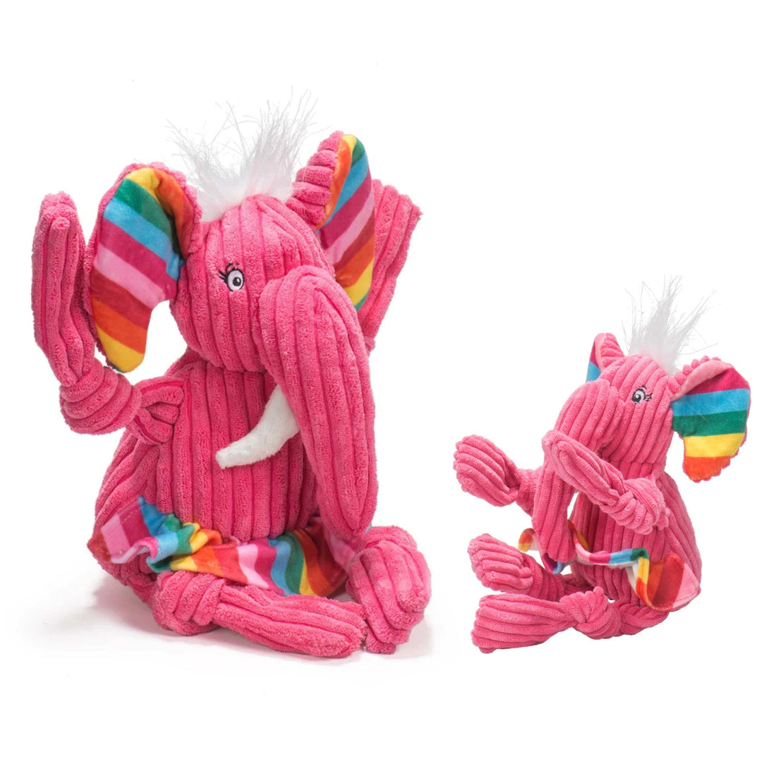 Hugglehounds Rainbow Elephant Knottie, Hundespielzeug - Woofshack