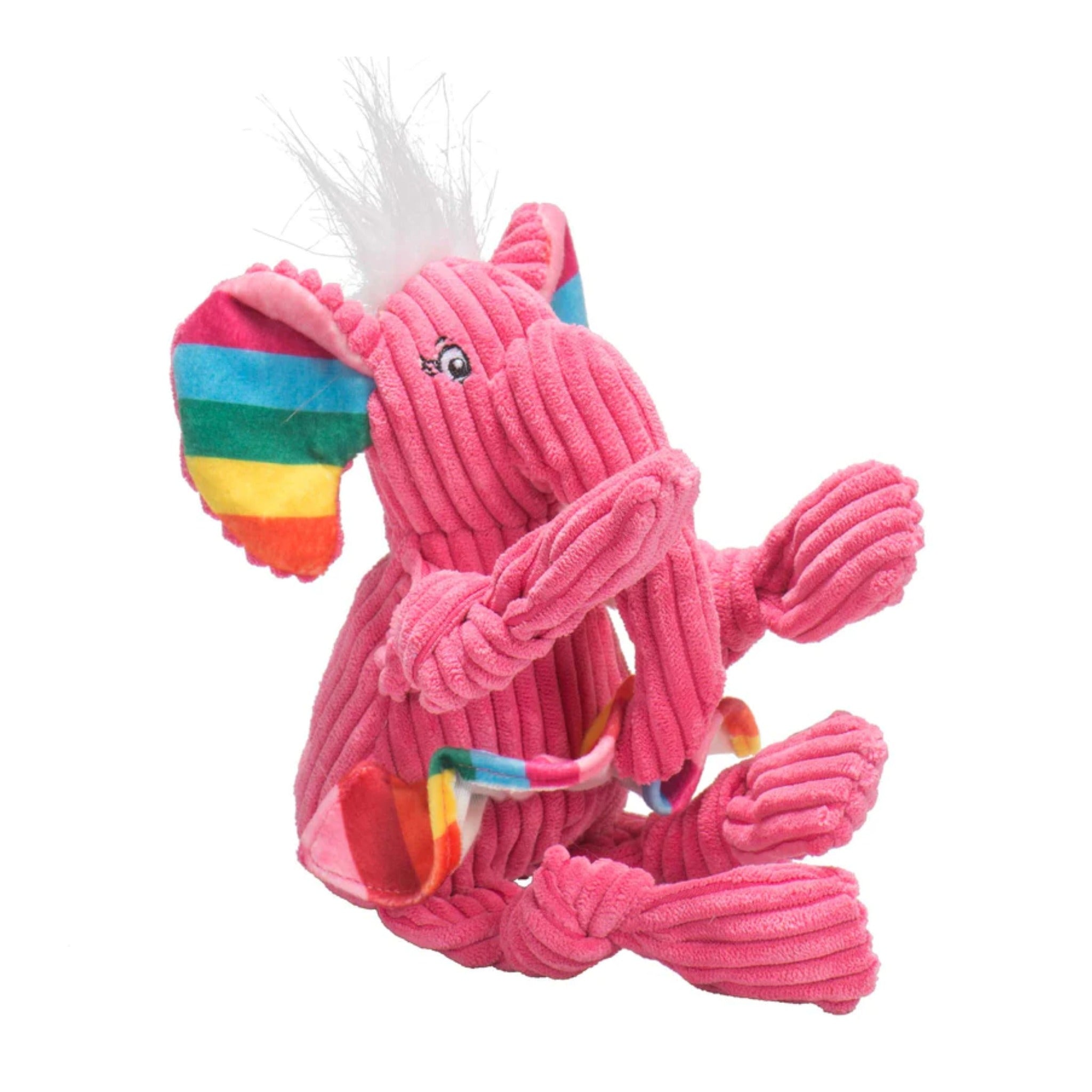 Hugglehounds Rainbow Elephant Knottie, Hundespielzeug - Woofshack