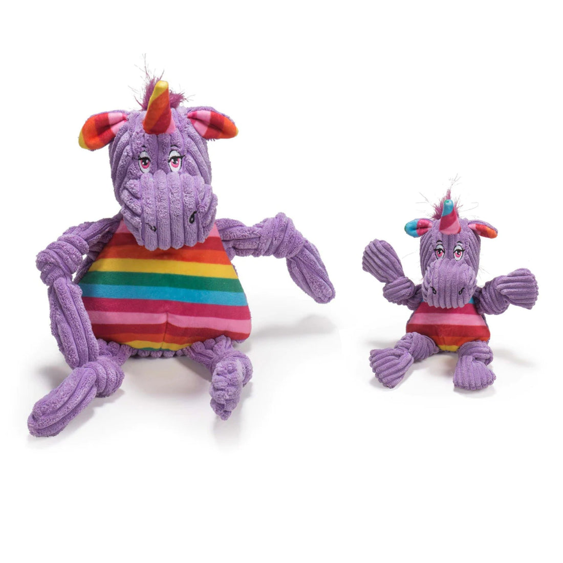 Hugglehounds Rainbow Unicorn Knottie, Hundespielzeug - Woofshack