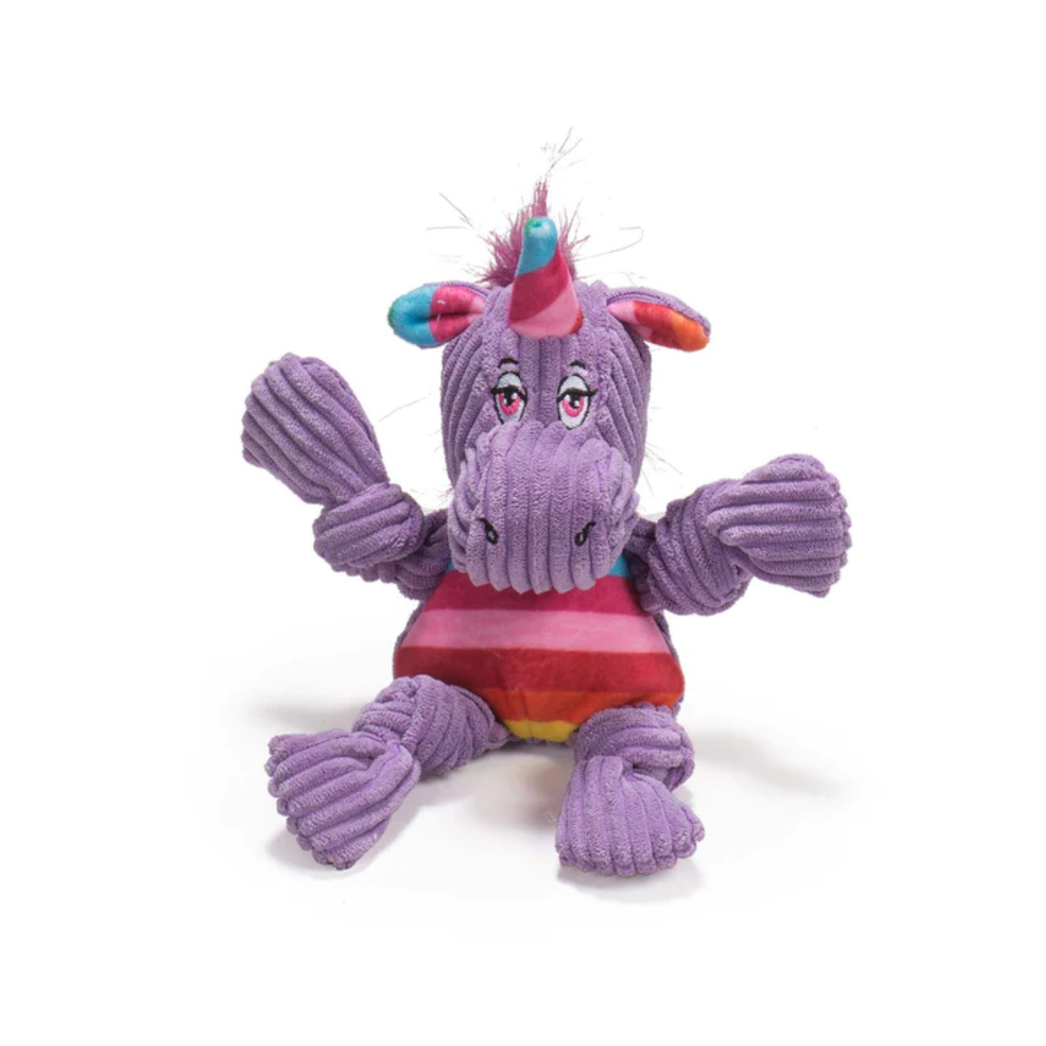 Hugglehounds Rainbow Unicorn Knottie, Hundespielzeug - Woofshack