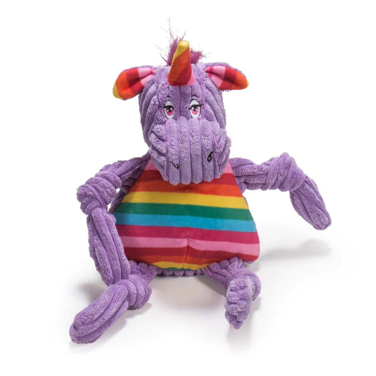 Hugglehounds Rainbow Unicorn Knottie, Hundespielzeug - Woofshack