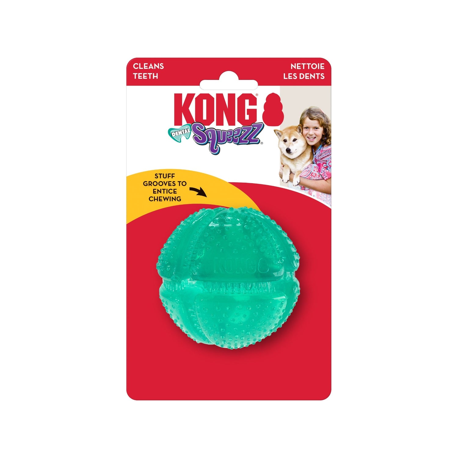 Kong Squeezz Dental Ball, Hundespielzeug - Woofshack